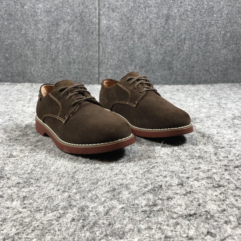 GH‎ Bass Boys 4 Brown Suede Derby Dress Shoes Junior 2 0402-6939-211
